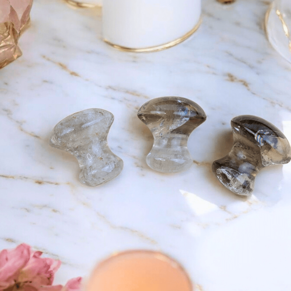 Self-care and pleasure with a Smoky Quartz massager