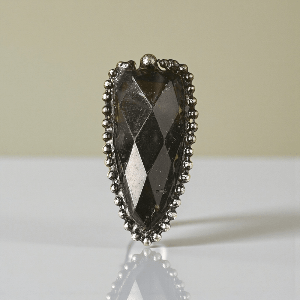 smoky quartz ring root chakra stability jewelry available at Zen Collection Metaphysical Store Canada. Shop in-store or online.
