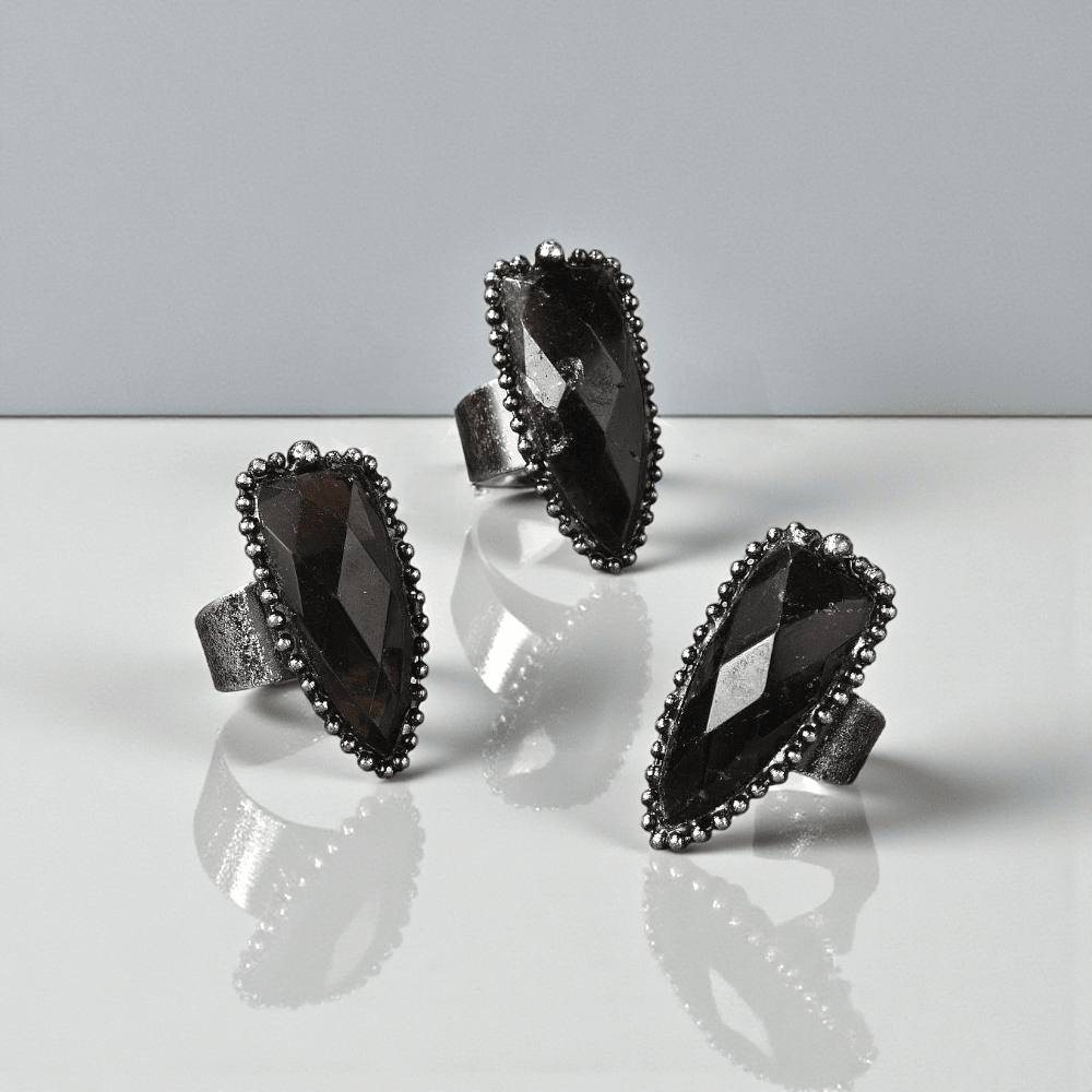 smoky quartz ring root chakra stability jewelry available at Zen Collection Metaphysical Store Canada. Shop in-store or online.