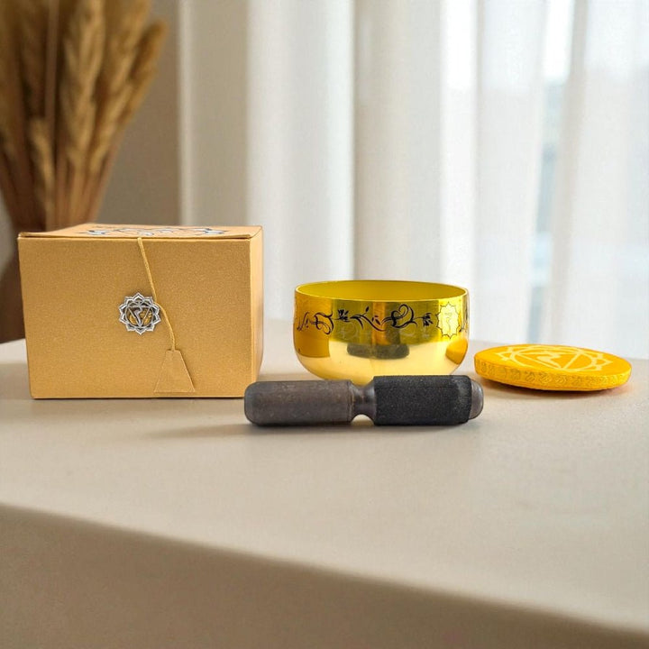 Solar Plexus Chakra yellow singing bowl available at zen collection crystal shop near me Barrie