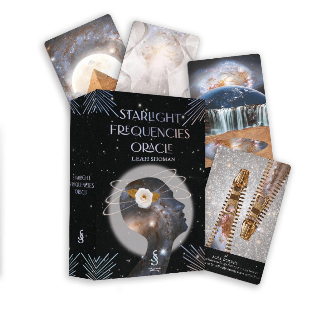 Sample cards from Starlight Frequencies Oracle deck