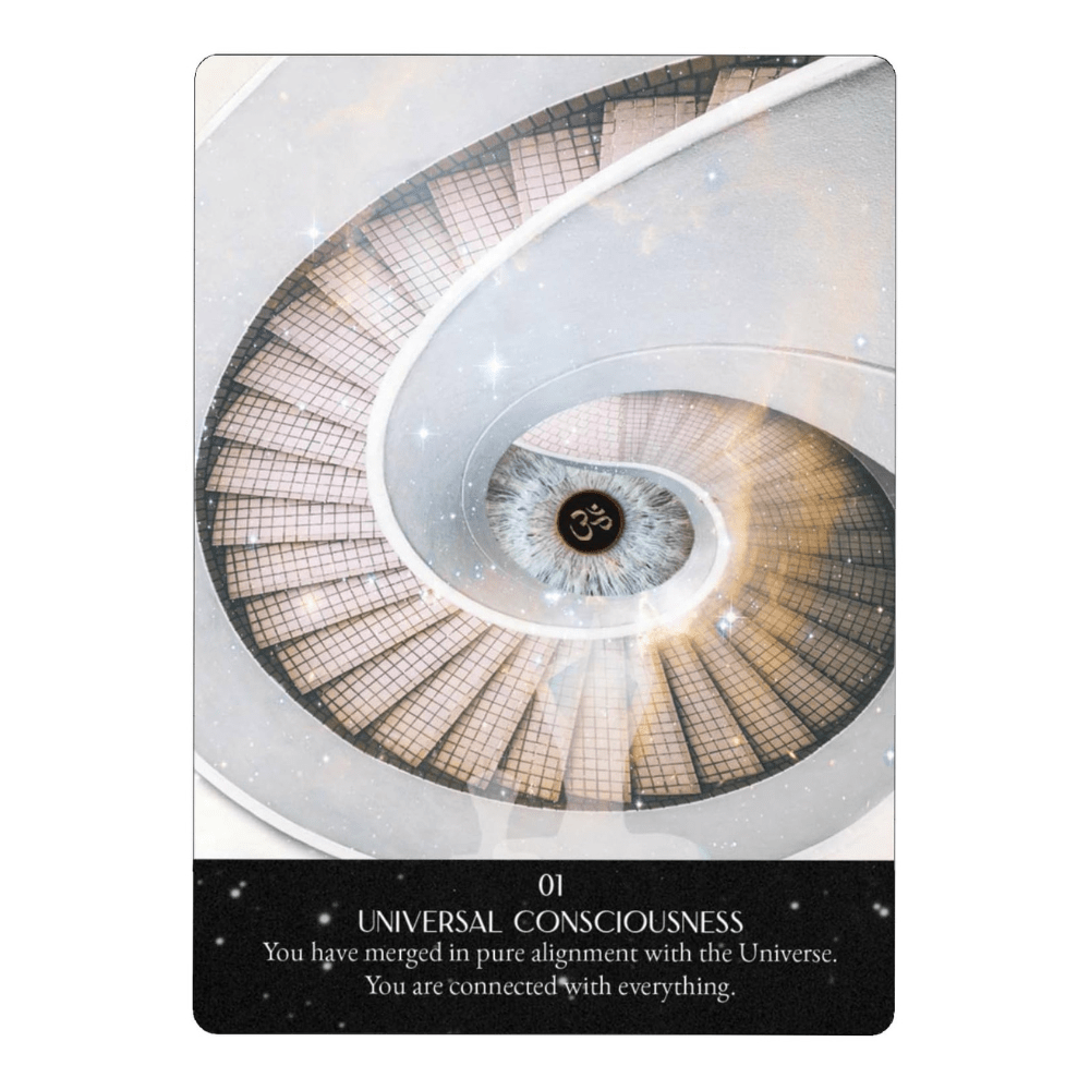 Gold foil detailing on Starlight Frequencies cards