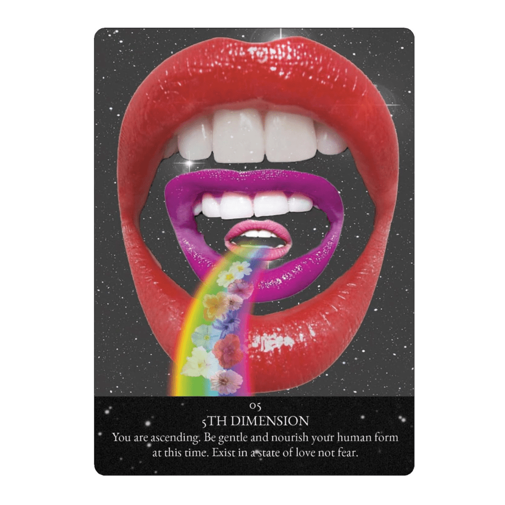 Back design of Starlight Frequencies Oracle cards