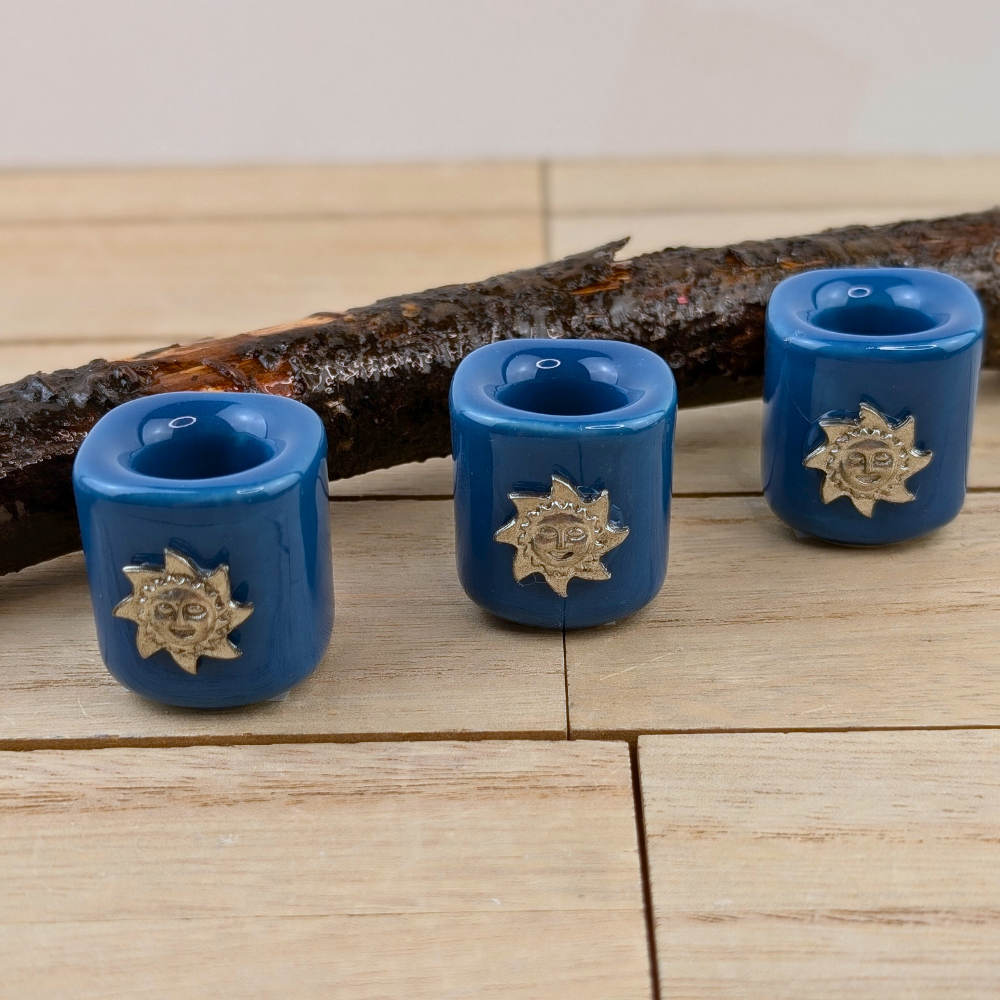 Blue Sun Chime Candle Holder for rituals