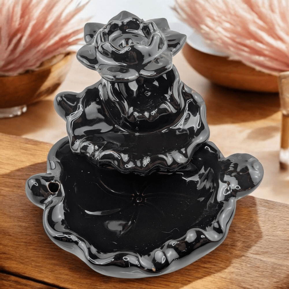 Small ceramic backflow burner for rituals
