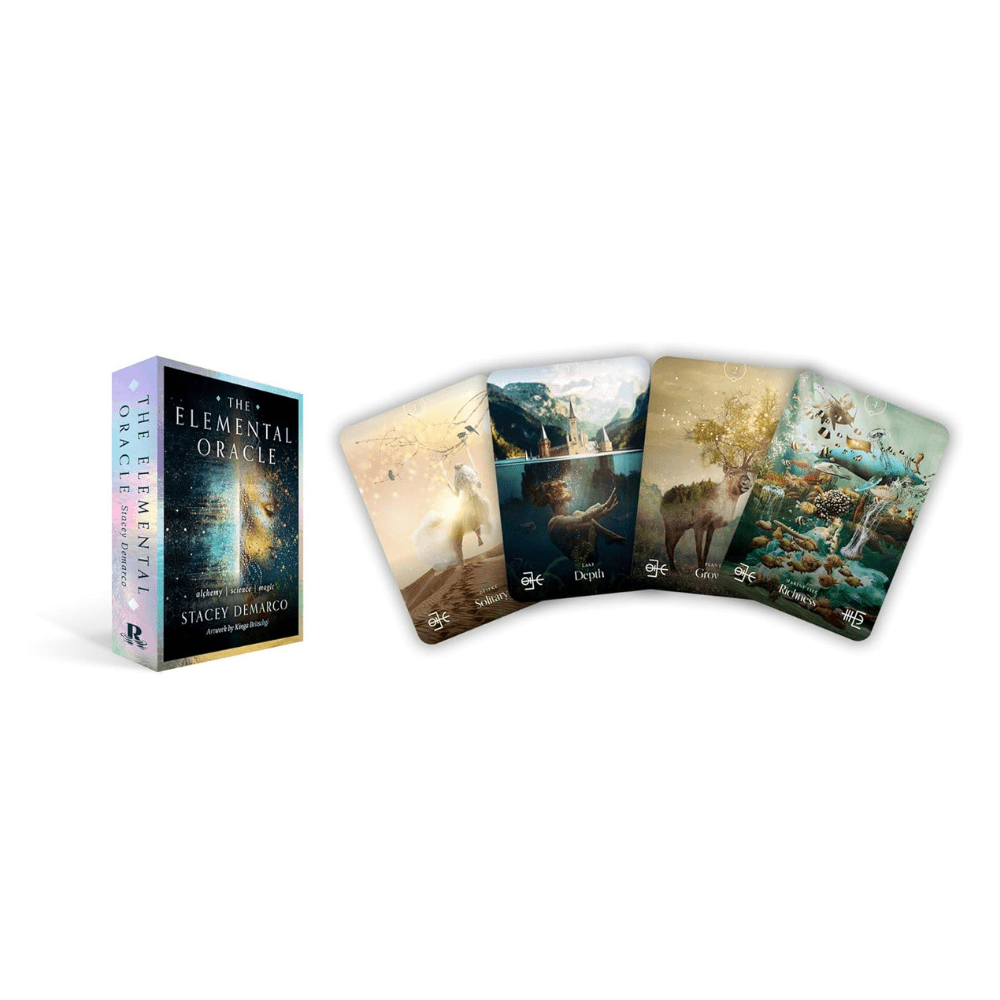 Elemental Oracle cards with  guidebook  by Stacey DeMarco. Shop in-store or online 24/7 with zen collection metaphysical store