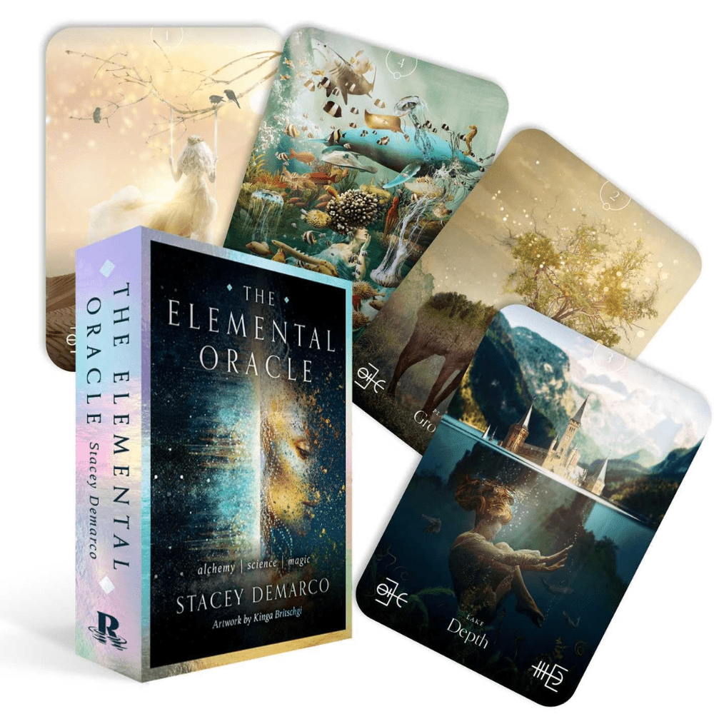 Elemental Oracle cards with  guidebook  by Stacey DeMarco. Shop in-store or online 24/7 with zen collection metaphysical store