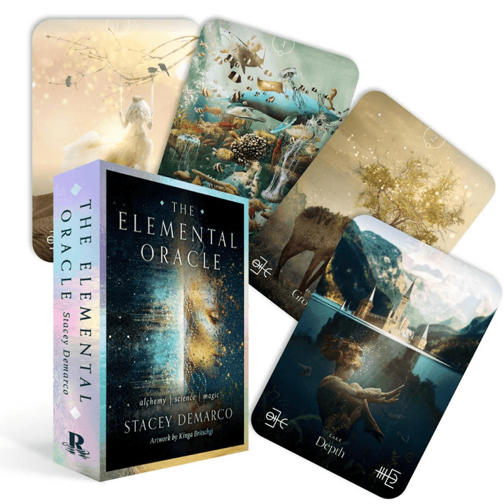 Elemental Oracle cards with  guidebook  by Stacey DeMarco. Shop in-store or online 24/7 with zen collection metaphysical store