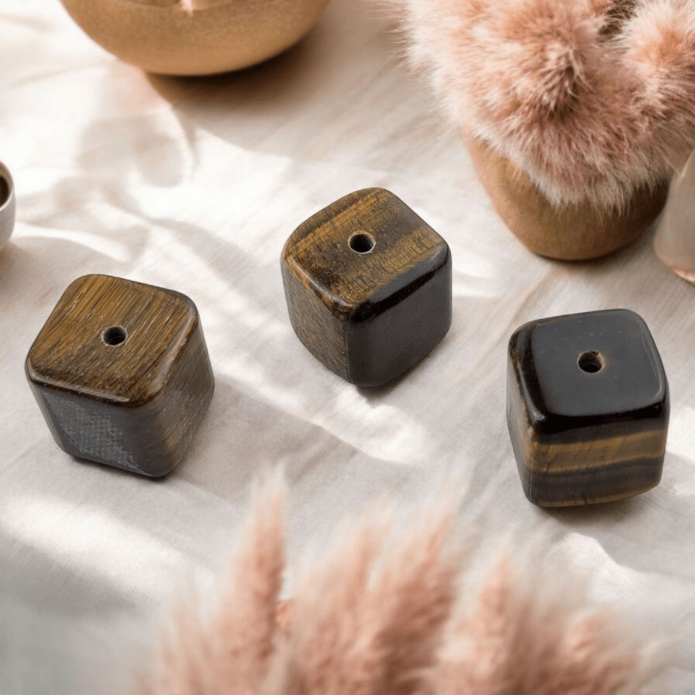Small Tiger’s Eye incense holder for altar use