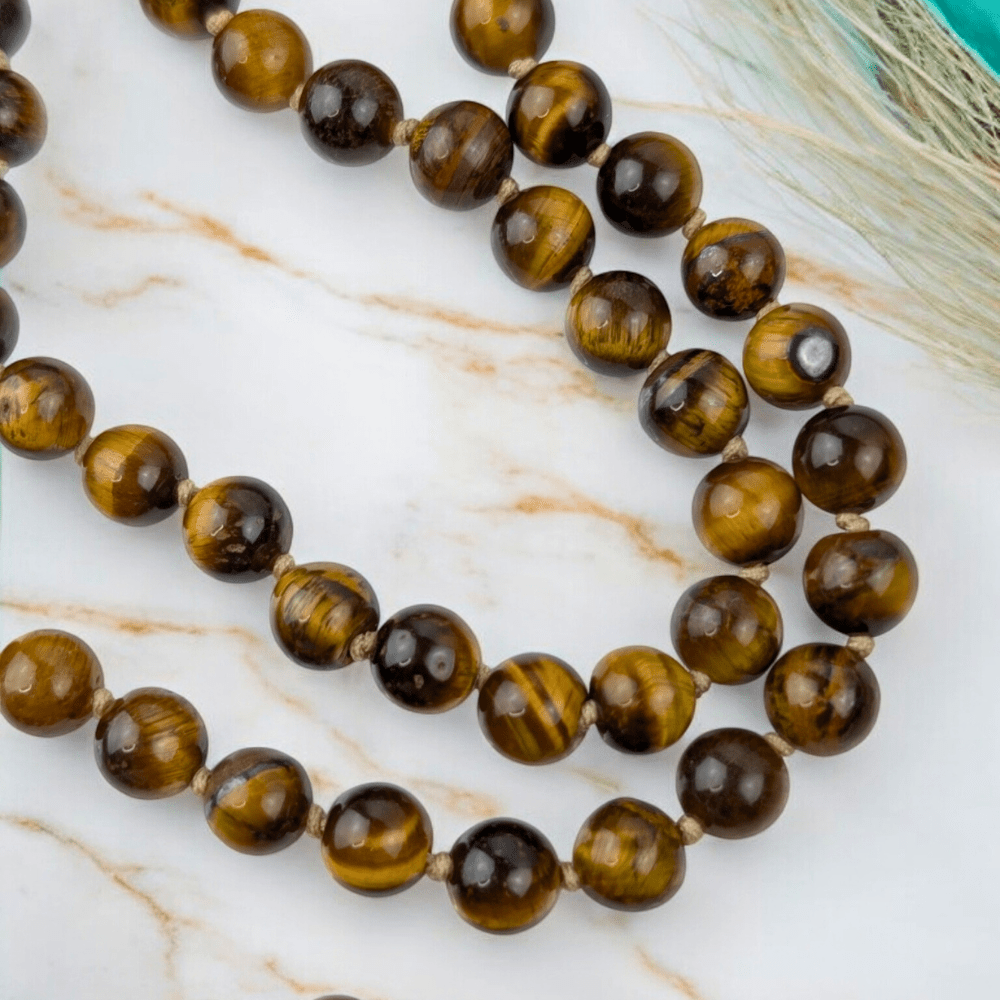 Tiger’s Eye wrap-around mala beads