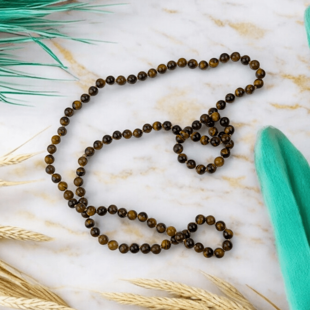 Spiritual Tiger’s Eye prayer beads for meditation