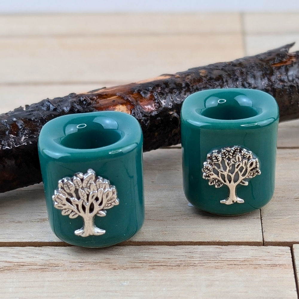 Green Tree of Life Chime Candle Holder for rituals