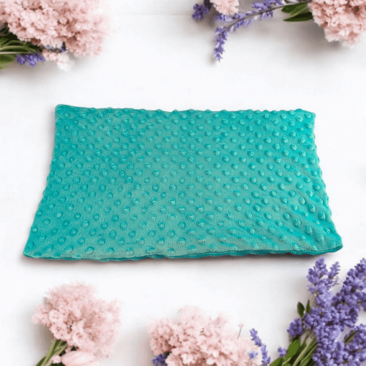 washable turquoise minky lap pad