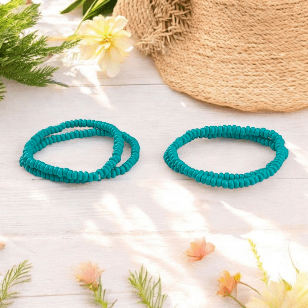 handmade turquoise stretch bracelets