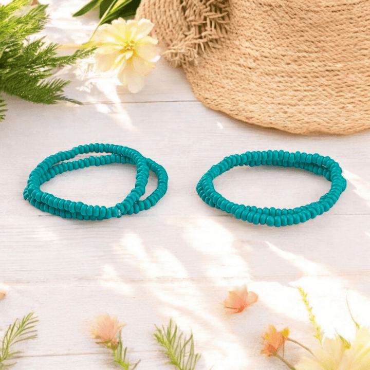 handmade turquoise stretch bracelets