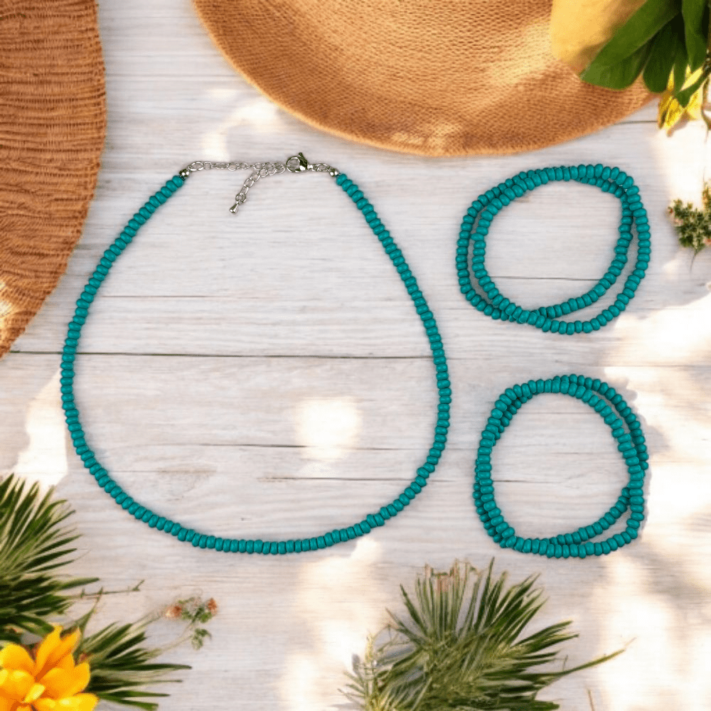 turquoise beaded bracelet set metaphysical store