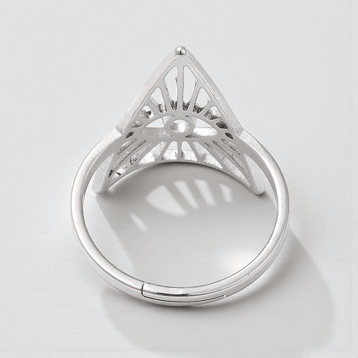Eye symbol ring for protection and awareness available at zen collection metaphysical store near me. shop in-store or online now