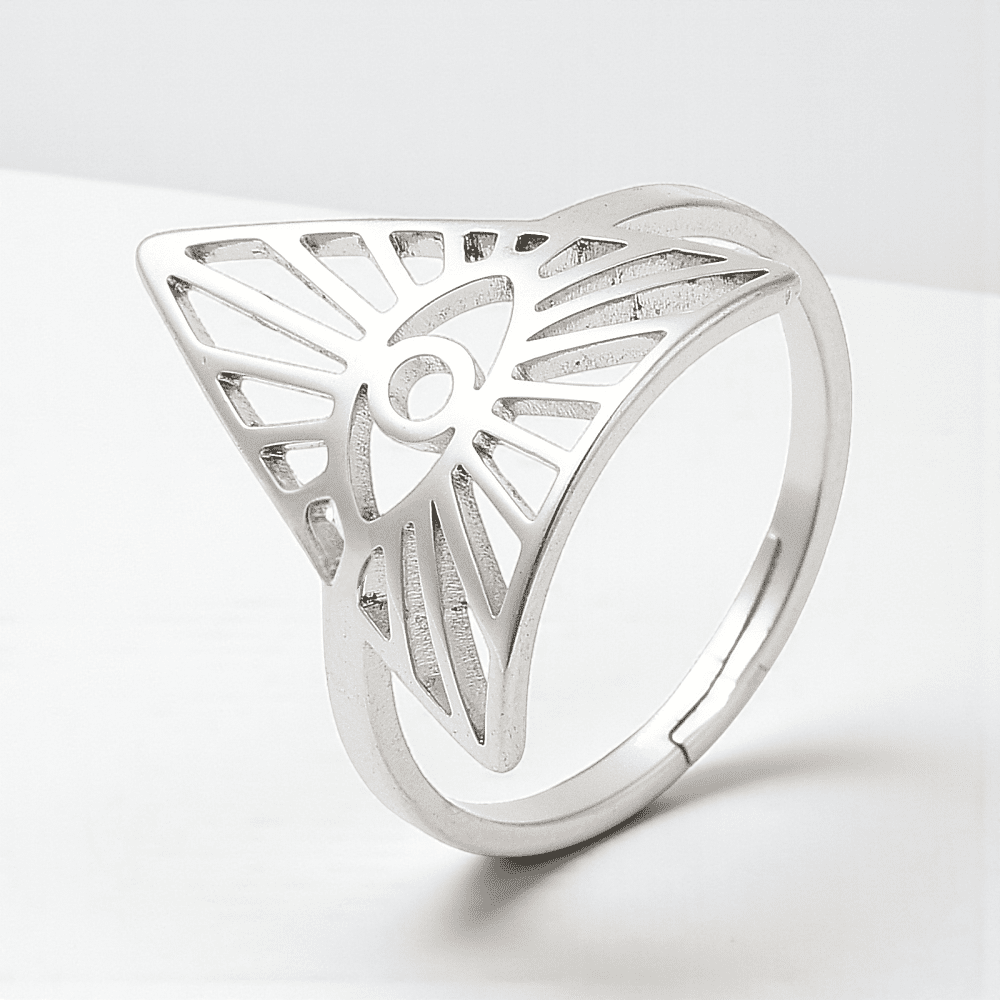 Eye symbol ring for protection and awareness available at zen collection metaphysical store near me. shop in-store or online now