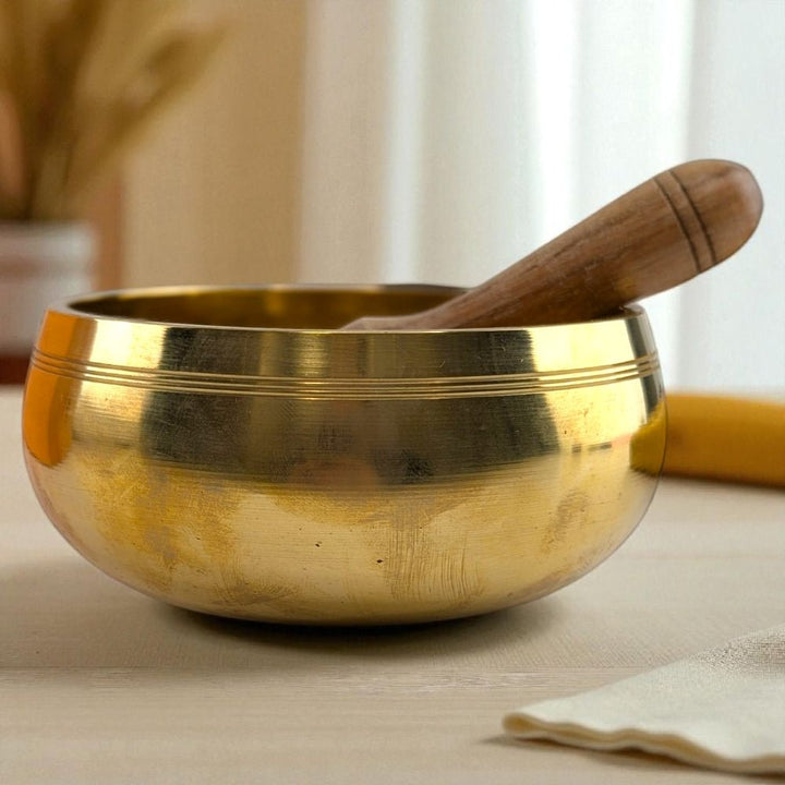 Traditional Tibetan singing bowl set available at zen collection metaphysical store near me