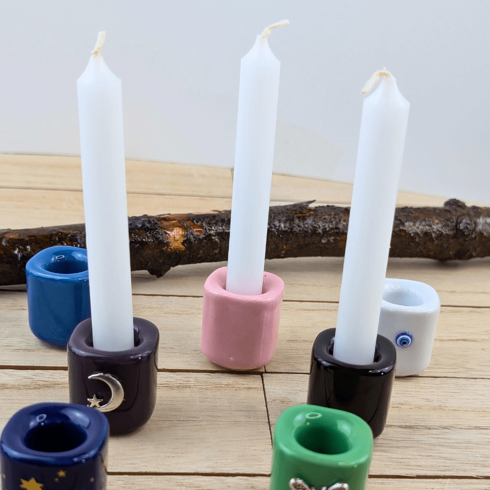 Pure white candles for spiritual cleansing