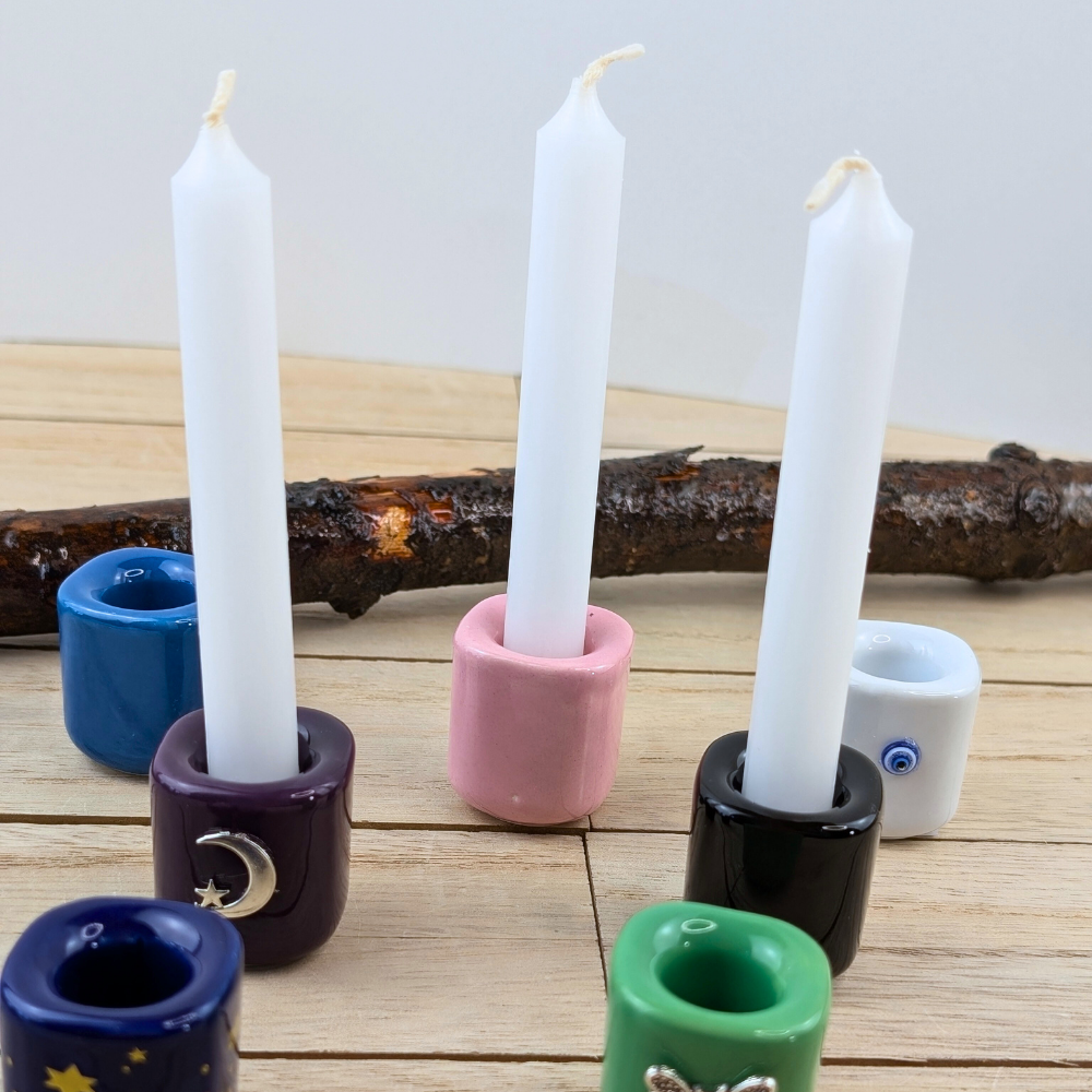 Pure white candles for spiritual cleansing