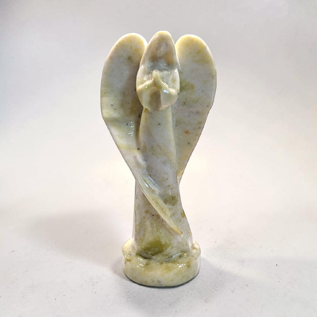 Xiuyan Jade Crystal Angel Carving | Xiuyan Jade | Prosperity and Abundance | Shop in-store or online with Zen Collection Canadian Metaphysical Store Near Me