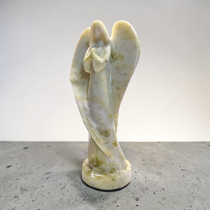 Xiuyan Jade Crystal Angel Carving | Xiuyan Jade | Prosperity and Abundance | Shop in-store or online with Zen Collection Canadian Metaphysical Store Near Me
