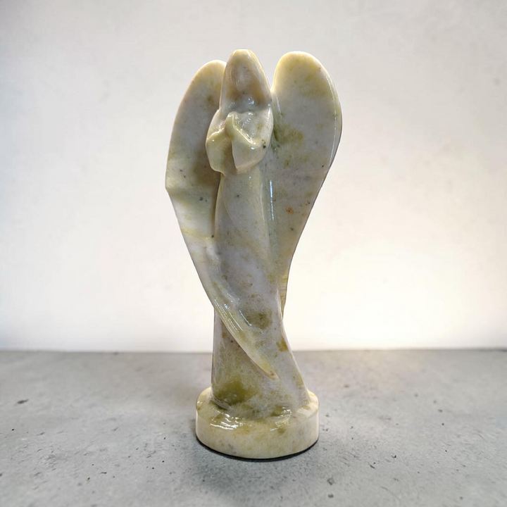 Xiuyan Jade Crystal Angel Carving | Xiuyan Jade | Prosperity and Abundance | Shop in-store or online with Zen Collection Canadian Metaphysical Store Near Me