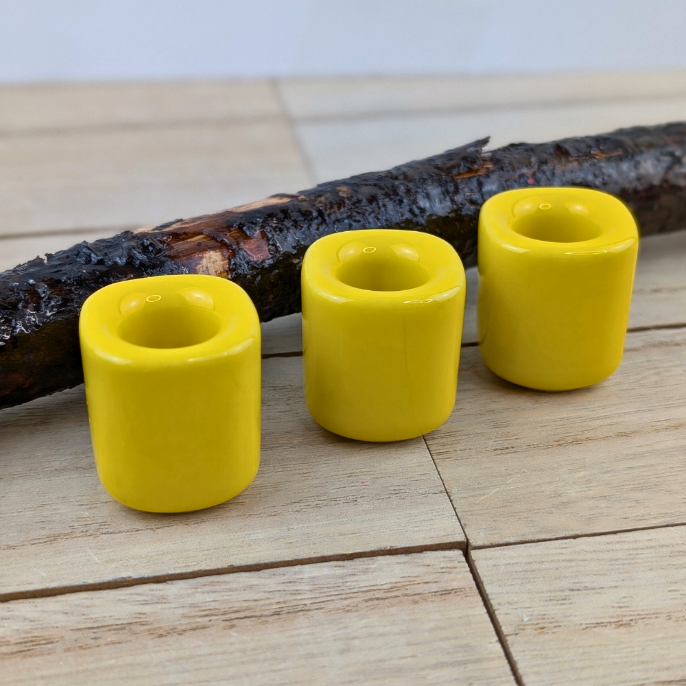 Yellow Chime Candle Holder for rituals and meditation