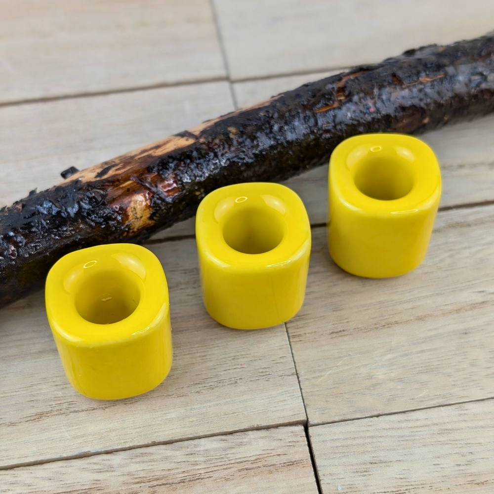 Yellow Chime Candle Holder for rituals and meditation