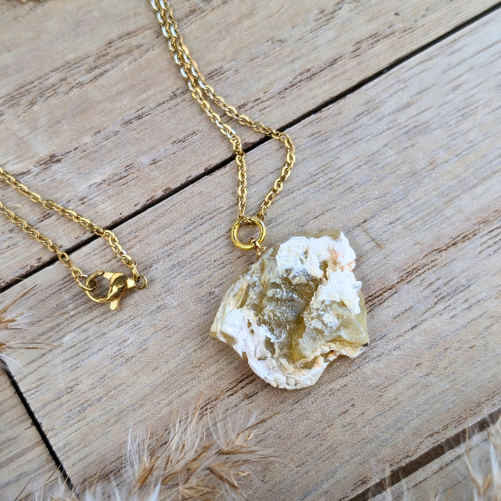 Yellow Opal Necklace representing emotional balance and joy