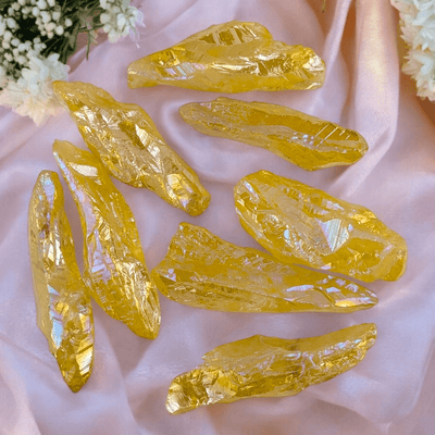 Yellow Angel Aura Quartz