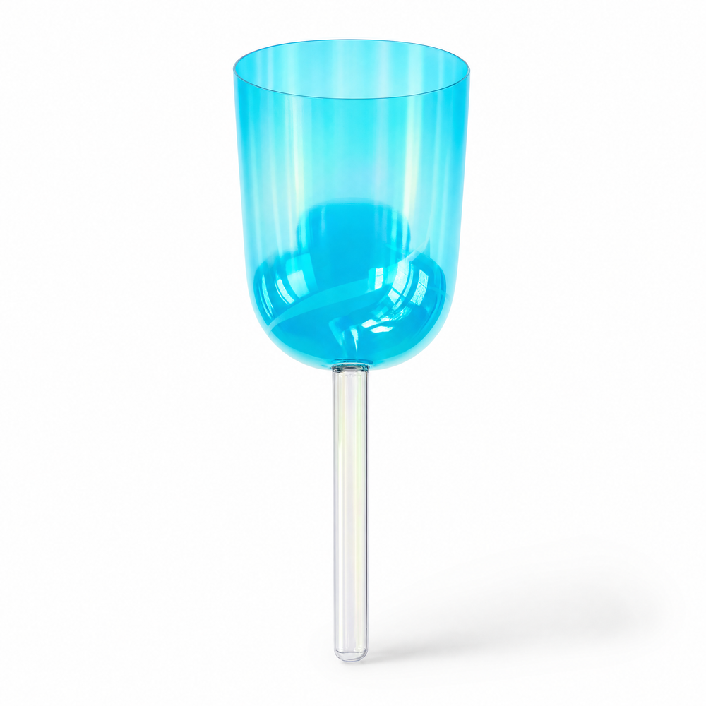 Blue Quartz Crystal Singing Bowl with Handle - Detail View | Crystal Shop Barrie Ontario