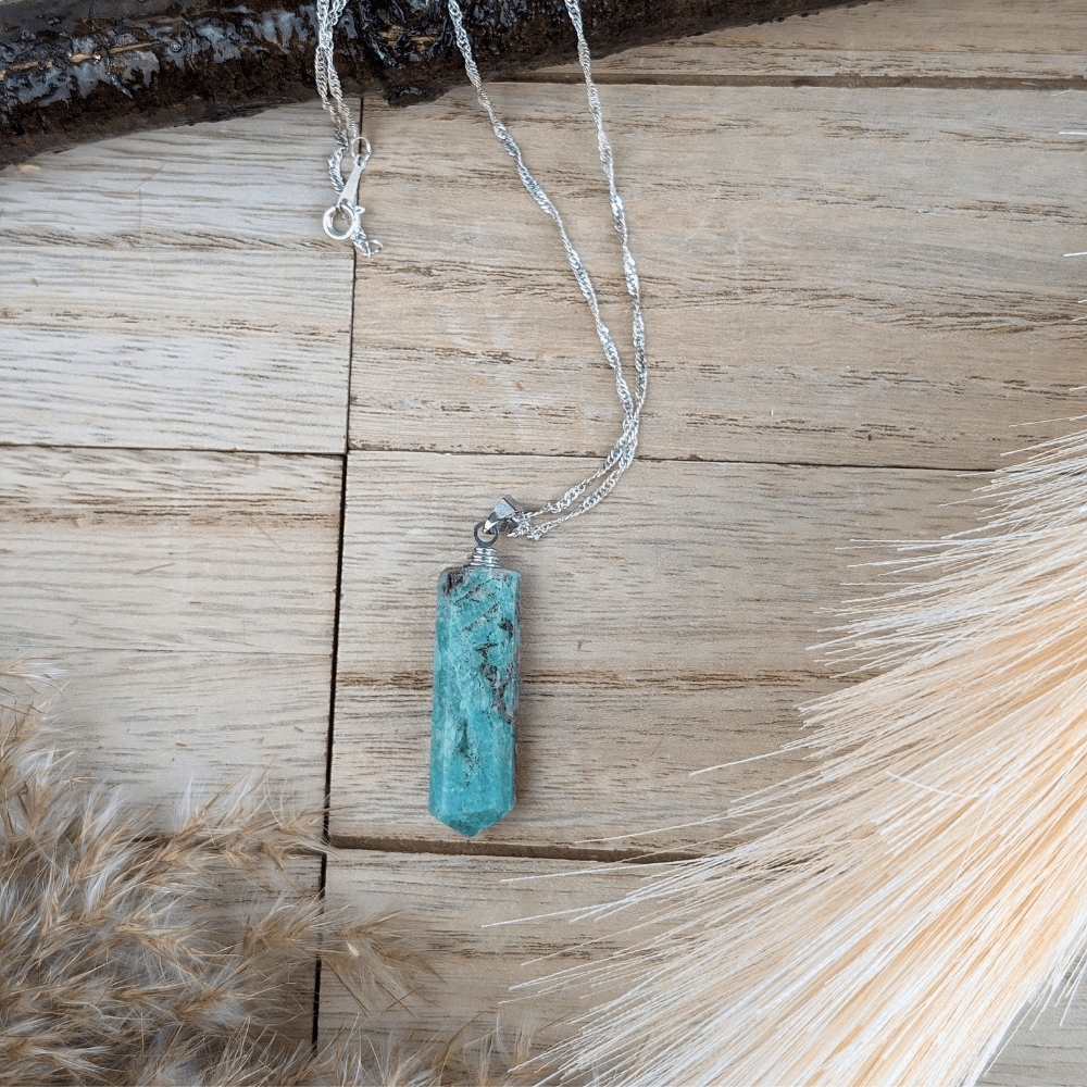 Natural Amazonite Pendant for Truth and Confidence