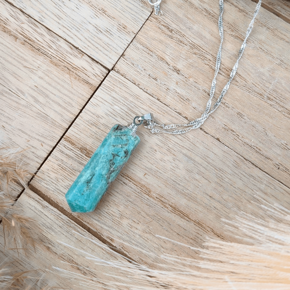 Healing Crystal Necklace for Communication and Peace