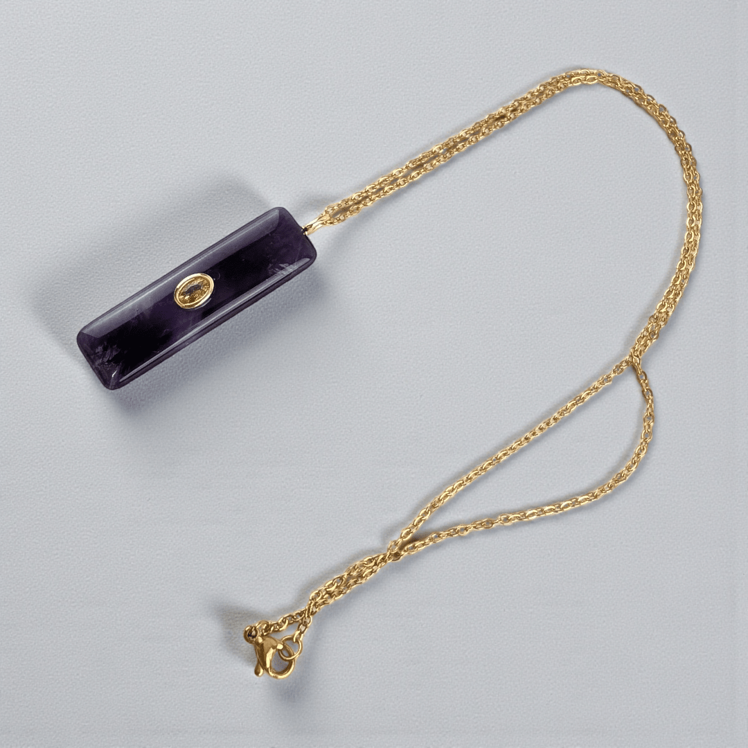 crown chakra amethyst necklace available at zen collection metaphysical store in Barrie. Shop in-store or online now