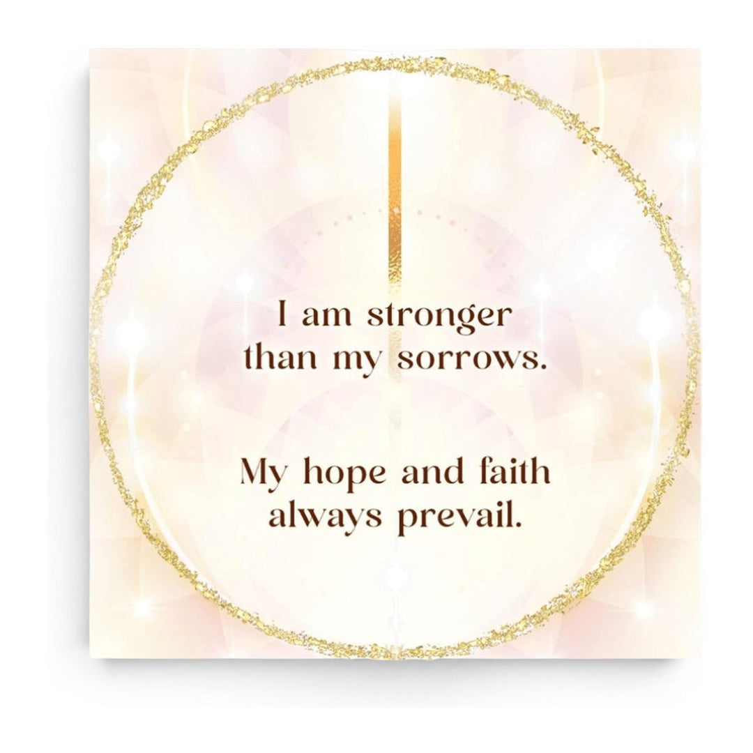 I Am Stronger Than My Sorrows card from the Angel Affirmation Cards