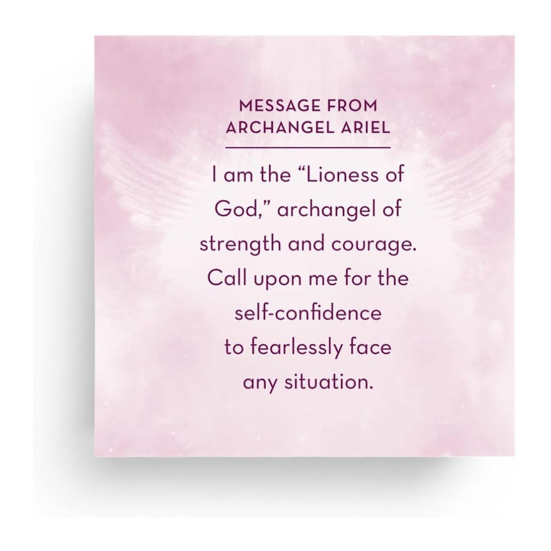 Message from Archangel Ariel card about courage, from the Angel Affirmation Cards