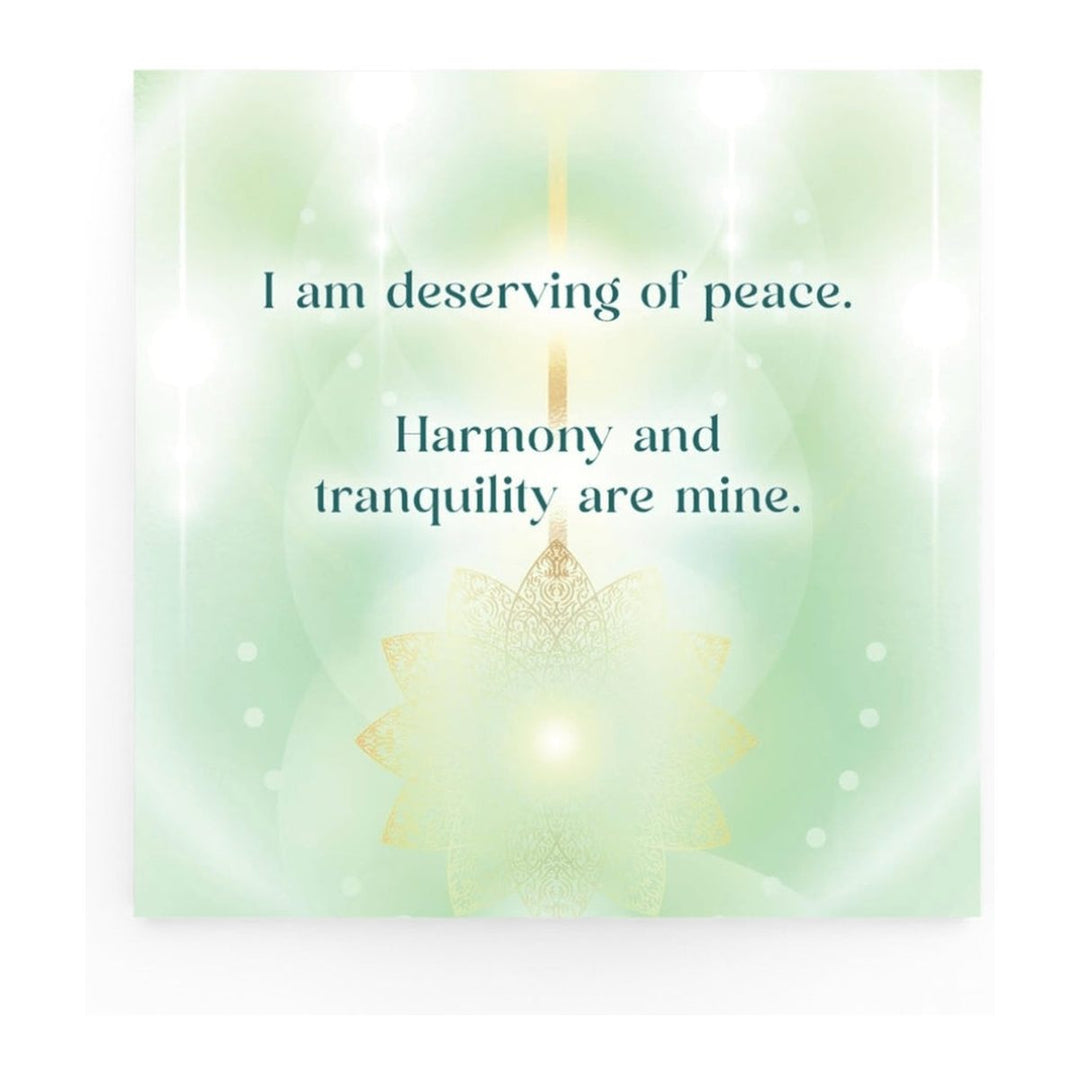 I Am Deserving of Peace card from the Angel Affirmation Cards