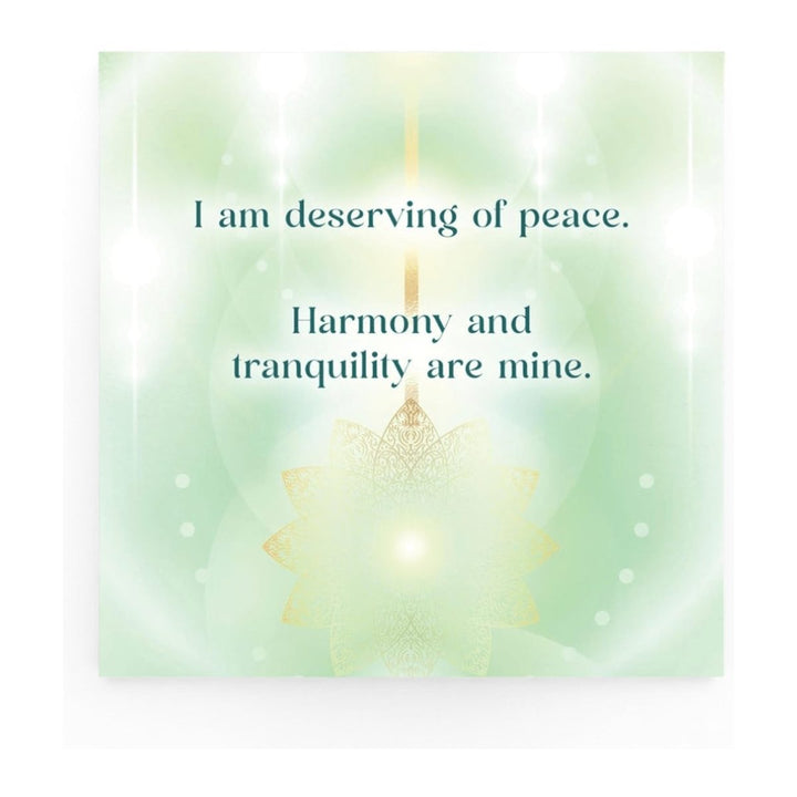 I Am Deserving of Peace card from the Angel Affirmation Cards