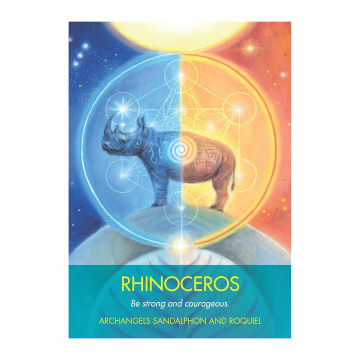 Rhinoceros card from the Archangel Animal Oracle Cards