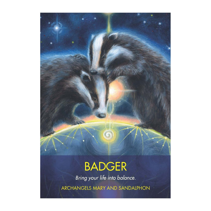 Badger card from the Archangel Animal Oracle Cards