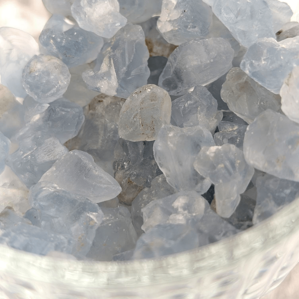 Celestite crystal for emotional balance