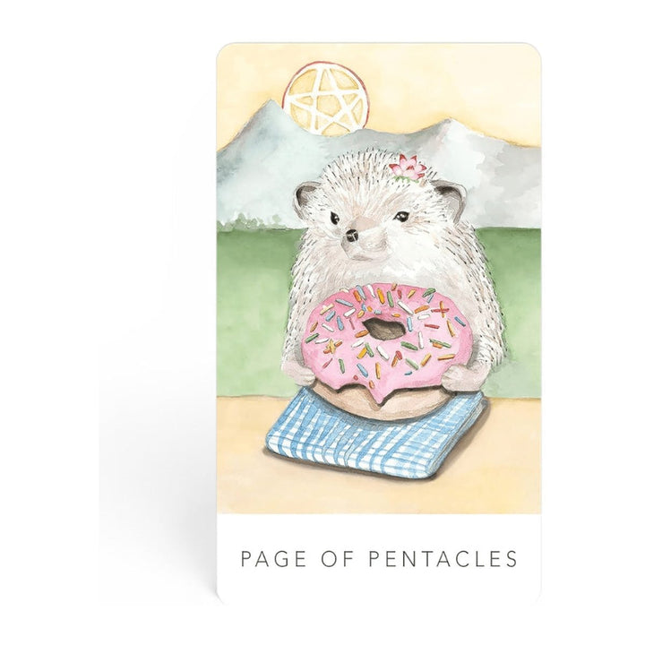 Page of Pentacles card from the Black Seed Tarot