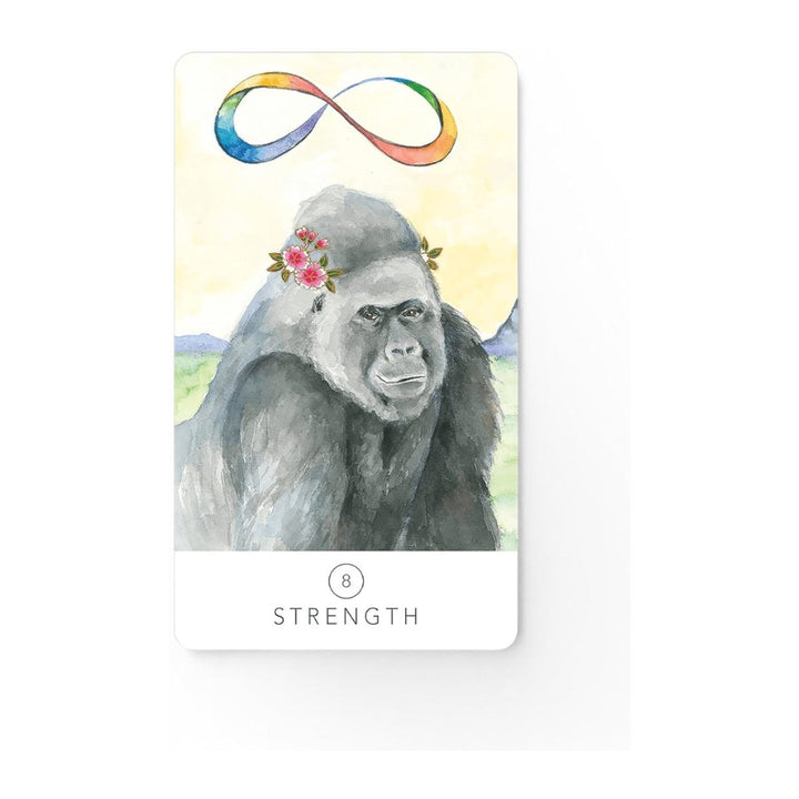 Strength card from the Black Seed Tarot