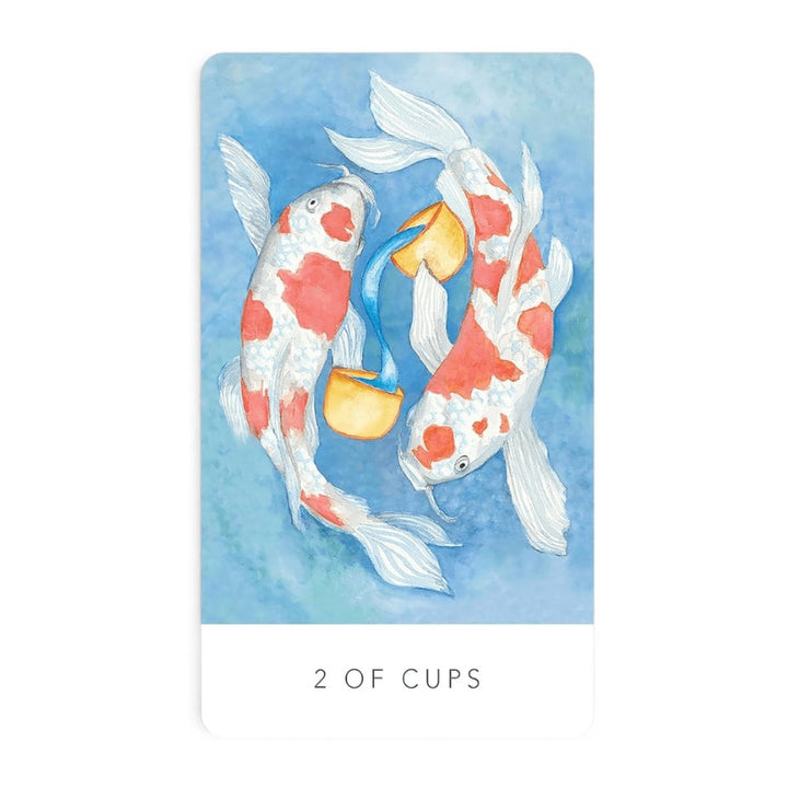 Two of Cups card from the Black Seed Tarot