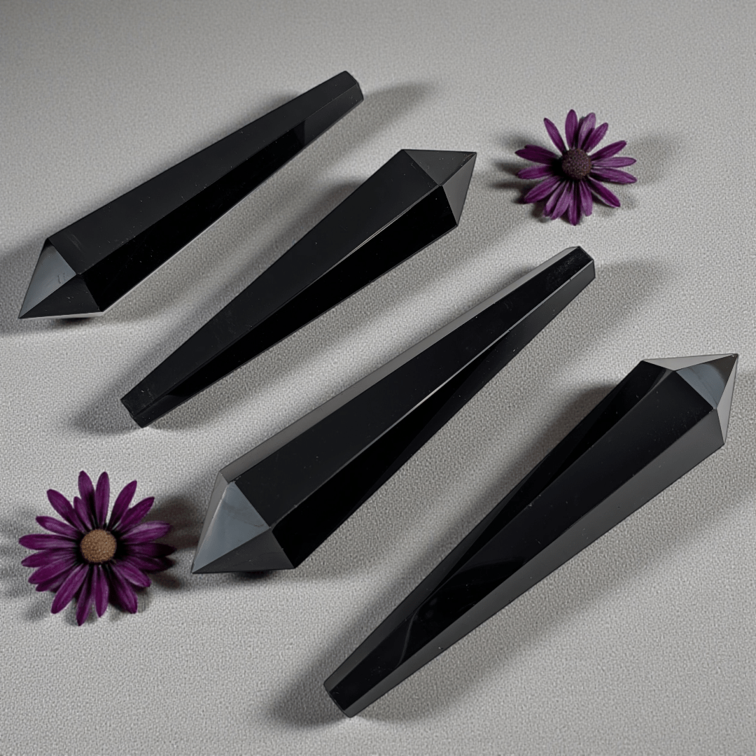 Canadian crystal shop black obsidian wand root chakra protection 