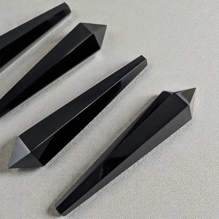 Canadian crystal shop black obsidian wand root chakra protection 