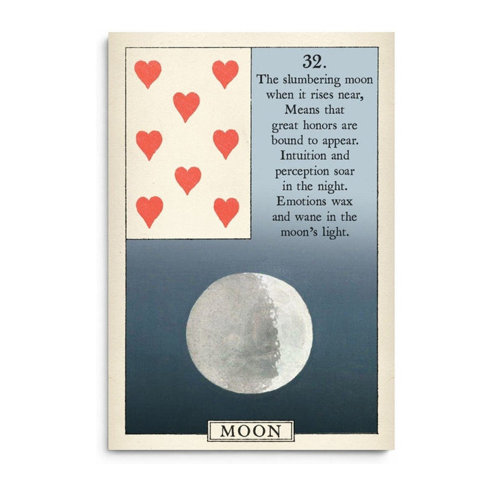 Moon card (32) from the Blue Bird Lenormand