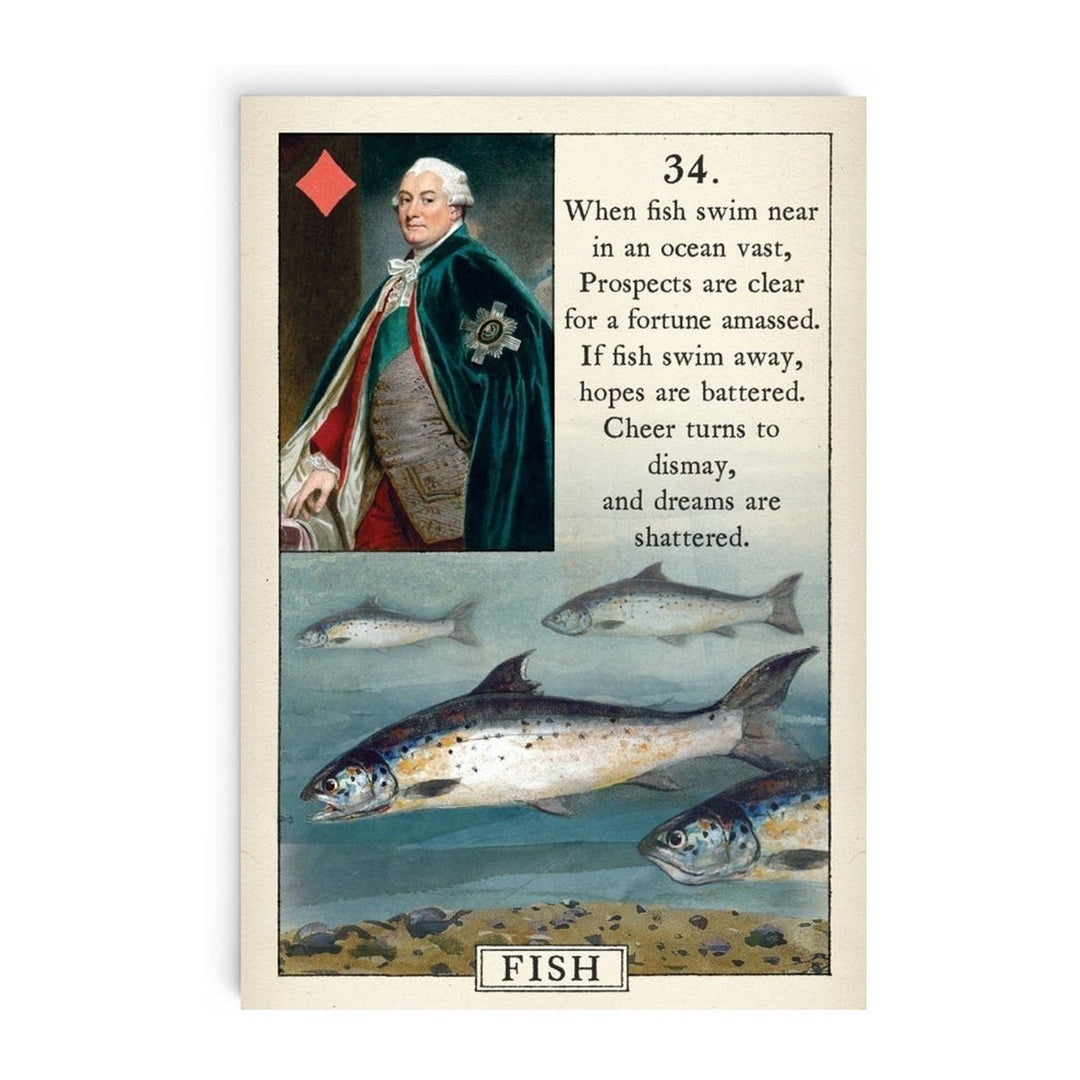 Fish card (34) from the Blue Bird Lenormand